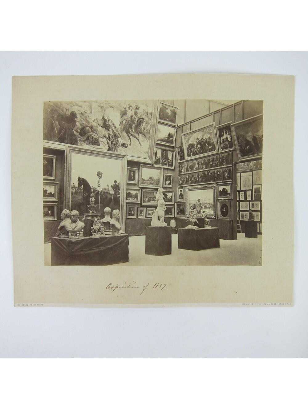 1867 Paris Worlds Fair Photo Print LARGE Sculptures & Paintings Michelez Antique